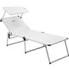 Brunner Malibu High beach chaise lounge, bianco,