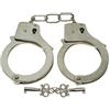 MFH Manette della polizia con due chiavi, cromato,