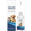 KOAHDE Gocce Auricolari Sciogli Cerume,Detergente per Le Orecchie degli Animali Domestici,Prodotto per La Pulizia Orecchie Cane E Gatto,60ml 1PC