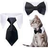 TEKZEP 2 Pezzi Bandana per Cani Formale, Collare Smoking Cane con Foulard e Papillon, Sciarpa Cravatta Cane Regolabile, Costume Elegante per Animale Domestico