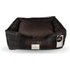 Ligo Milano - Lettino Cuccia per cani realizzata in Italia. Cuscino materasso per Cane cuccetta completamente sfoderabile e lavabile in lavatrice. (M: 85 x 66 cm, VERDE/MARRONE)