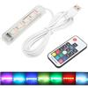 Cryfokt Lampada per Acquario, Luminosità Regolabile Piccola Luce per Acquario Paesaggio Colorato Telecomando per Piante Acquatiche (Luci telecomandate Linea Bianca)