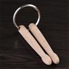 Advokingtap Portachiavi per mini batteria, bacchette in legno, portachiavi a percussione, accessorio portatile, 7,5 cm (A)
