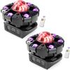 KRIDERISH 2PCS 150W Teste Mobili LED avec Télécommande,Beam Luci Discoteca RGBW