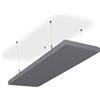 SILENT4® Panelli Fonoassorbenti Sofitto, 114x33x5cm, Pannello Fonoassorbente acustico, montaggio a adesivo e a vite, misurabile, migliore acustica della stanza grazie ai pannelli acustici