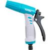 TOTAL - Pistola da Giardinaggio con Ugello Regolabile - 3 Modalità di Spruzzatura - Compatibile con Tubi da ¾" - Controllo del Flusso Continuo - Design Ergonomico - Blu e Bianco
