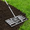 Fuuner Rastrello livellatore per prato, strumento di livellamento per prato resistente con manico extra lungo in acciaio resistente, ideale per prati, cortile, giardini, campi da golf, fattorie e pascoli