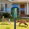 FORNORM Spaventa gatti da giardino, 360 spaventapi per gatti a ultrasuoni con sensore di movimento PIR e luce lampeggiante a LED e suono di allarme, IP65, impermeabile per martore, martore e cani, espellono