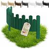 Floranica Bordura Giardino Legno 100 x 40 cm Staccionata Ondulata Verde | Bordo prato flessibile in pino per aiuole, orto e recinzione, a forma d'onda - impregnato senza cromo, resistente