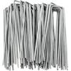 LLWQuanZSS 50 Picchetti da Giardino in Acciaio Zincato a Forma di U da 15,2 cm per Recinzione, Tessuto Erbacce, Copertura del Suolo e Irrigazione a Goccia