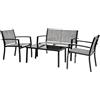 Habitat et Jardin Salotto da Giardino Basso Lino - 4 posti - Grigio