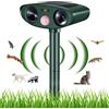 PUTAII Repellente per gatti ad ultrasuoni, repellente per gatti all'aperto, repellente per gatti solare, repellente ad ultrasuoni con sensore di movimento per anti gatti cani topi ratoni volpi uccelli topi
