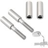 HOKUOTOLITE Kit di montaggio per specchietto laterale da 5 cm, per Harley tutti i modelli Sportster Touring Softail Dyna dal 1994 in poi, filettatura fine 5/16 24, cromato
