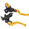 Gegong Leva del serbatoio del manubrio per 7/8 pollici per motocicli per moto set leve di controllo del serbatoio regolabile in alluminio CNC Montaggio specchio di aperttamento (Oro)