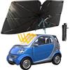 ZDQC Parasole e auto Ombrello, 130X75 cm, portatile e pieghevole per parabrezza auto (M)