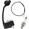 MCHNIC Bobina di accensione con candela per motosega Stihl MS171, MS171C, MS181, MS181C, MS211, MS211C, sostituisce 1139 400 1307