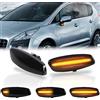 OZ-LAMPE Frecce Dinamiche a LED per Peugeo-t 207 308 3008 5008 RCZ, Indicatore di direzione a LED Citroe-n C3 DS3 C4 Picasso DS4 C5 2 Pezzi Nero Canbus
