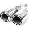Autohobby 5136 Doppio Universale Terminale Di Scarico Acciaio Inox fino a 57mm Cromo