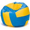 Ecopuf Basketball Pouf XL - da camera in similpelle per il basket - Ideale per gli appassionati di pallacanestro, i bambini - da salotto - 90x65cm, Pallavolo