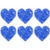 M METERXITY 6 PCS Toppa Cuore con Strass A Ferro 3.5cm Blu Applique Adesive | Per DIY Riparazione Abbigliamento Scarpe Borsa Cappello