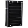 HUOLE Scarpiera Armadio Salvaspazio 9 Ripiani 88 * 28 * 160cm Fino a 27 Paia Di Scarpe Struttura Acciaio e Rivestimento In Tessuto TNT Impermeabile Con Chiusura Zip Antipolvere
