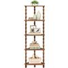 HOOBRO Libreria Verticale Angolare a 5 Ripiani con Gambe Tornite
