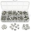 QBXMY7 Set di 530 rivetti quadrati in metallo per abbigliamento, piramidi, punk, fai da te, per vestiti, jeans, scarpe, borchie decorative (4 mm/6 mm/8 mm)