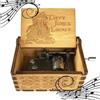 MINGZE Manovella in Legno Music Box meccanismo, varietà di Stili Carillon Creativo Personalizable, Best Gift for Kids Friends (Pirates of The Caribbean（Wood Color）)