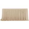 WWQQKJ Gonna da Tavolo in Tulle, Garza da scrivania in Tulle Fluffy Romantico per Torte, Compleanni, Battesimi, tavoli di Nozze, Decorazione di Natale(Champagne 1,6FT/183x77cm)