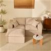 Litbird Divano Angolare Modulare 2 Posti 190 cm, 3 Moduli, Ciniglia, Marrone chiaro