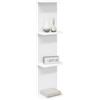 vidaXL Scaffale da parete Bianco 25 x 15 x 100 cm Legno ingegnerizzato