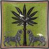 Ortigia Piatto Mosaico 25X25 Green -Piatto in Vetro Decorato a Mano