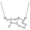 Clearine Costellazione Collana Donna Argento Delicato Zirconia Cubica Oroscopo Zodiacale Speciale Ciondolo trasparente