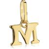 NKlaus Ciondolo a catena lettera piccola M 333 oro giallo 8 carati 8x6mm alfabeto per bambini 1327