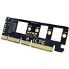 Guindxan Scheda di espansione M.2 NVME SSD a PCIE 3.0 X16/X8/X4 Desktop SSD Adapter Card Supporto 2230 2242 2260 2280 Dimensioni SSD