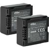 vhbw 2x batteria sostituisce Panasonic CGR-DU06, CGA-DU14, CGA-DU12, CGA-DU21, CGA-DU07 per videocamera camcorder (600mAh, 7,2V, Li-Ion)
