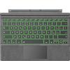 RESTEQ Tastiera Bluetooth retroilluminata QWERTY Italiana per Microsoft Surface Pro 3/4/5/6/7/7+, tastiera staccabile con 7 colori di retroilluminazione e modalità standby automatica