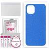 apgo BACK SKIN Film Pellicola protettiva Protezione Posteriore per Apple iPhone 12, skin sticker film foil vinyl Blu pastello opaco