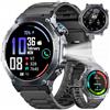 Jugeman Smartwatch Uomo, 1,43 HD Orologio Smartwatch Uomo con Chiamata Bluetooth,Militari Smart Watch Tracker 160+ Modalità Sportive, Sonno/Cardiofrequenzimetro/Contapassi, Smart Watch per Android iOS