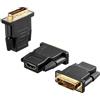 TAKUZA Adattatore da DVI a HDMI [3 pezzi], adattatore bidirezionale HDMI a DVI 1080P, DVI-D (24+1) maschio a HDMI femmina, convertitore Plug and Play per PC, laptop, monitor, TV, PS4/PS5