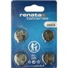 Renata CR2016, 2016 Batteria Bottone Litio 3V (1 x Set da 4) | 4 Pile
