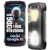 Blackview BV7300 Rugged Smartphone Android 14, 800LM Luce LED, 18GB+256GB/2TB, 6.67 HD+700 nit Cellulare Antiurto, 15000mAh/45W Telefoni Cellulari, 50MP+20MP Visione Notturna, Dual SIM 4G/NFC/GPS