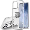 SORAKA Cover trasparente per iPhone 14 Pro Max con anello rotante a 360 gradi e piastra metallica per Supporto Auto Smartphone Magnetico,Custodia in TPU trasparente Ultrasottile