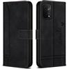 Bravoday Cover per Oppo A54 5G / Oppo A74 5G / Oppo A93 5G, Flip Custodia in Pelle PU Portafoglio Custodia per Oppo A54 5G / Oppo A74 5G / Oppo A93 5G, con Slot per Schede, Nero