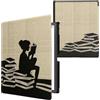 kwmobile Custodia eReader Compatibile con Amazon Kindle Scribe 11 (2025) Cover - eBook Reader Flip Case - nero/beige - Ragazza e Libri