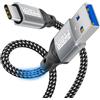 layajia Cavo USB C 1,5m, Cavo USB C a USB 3.2 Gen 2 Trasferimento Dati 10Gbps, Cavo di Ricarica Rapida da USB A a Tipo C Compatibile con iPhone 17 16 15 Air Pro Max, PS5, Galaxy S25 S24