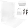 Miorkly Sfondo Fotografico Bianco 1,8 × 2,8 m,Telo Sfondi Fotografici con 6 Clip+una borsa,Addensare lo Sfondo Bianco,Professionista Per la Fotografia (Staffa non Inclusa)