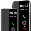 Nshkeji Custodia per Samsung Galaxy S25 FE, con visione touch screen, morbida, pieghevole, ultra sottile, antiurto, nera: Samsung S25 FE 5G