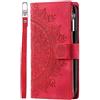 Rnrieyta Miagon Cerniera Portafoglio Custodia per Xiaomi Redmi Note 12 PRO 4G,Magnetica Totem Fiore Goffratura Cover Protettiva Libro con Porta Carte Flip Caso con Cinturino da Polso