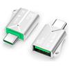 Seminer Adattatore da USB C a USB (2 Pack), Adattatore da USB-C Maschio a USB 3.0 Femmina Compatibile con iPhone Serie 15/iPad/iMac/MacBook Pro e dispositivi Thunderbolt 4/3 (Argento)